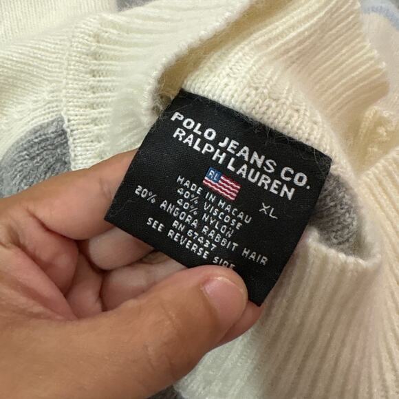 Polo Ralph Lauren Vintage Women’s XL Mock Neck Long Sleeve Pullover Sweater 90s - Picture 5 of 7